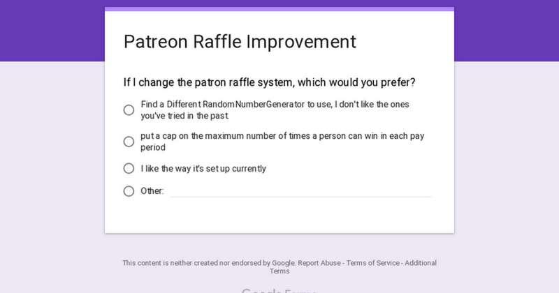 Patron Reward Poll