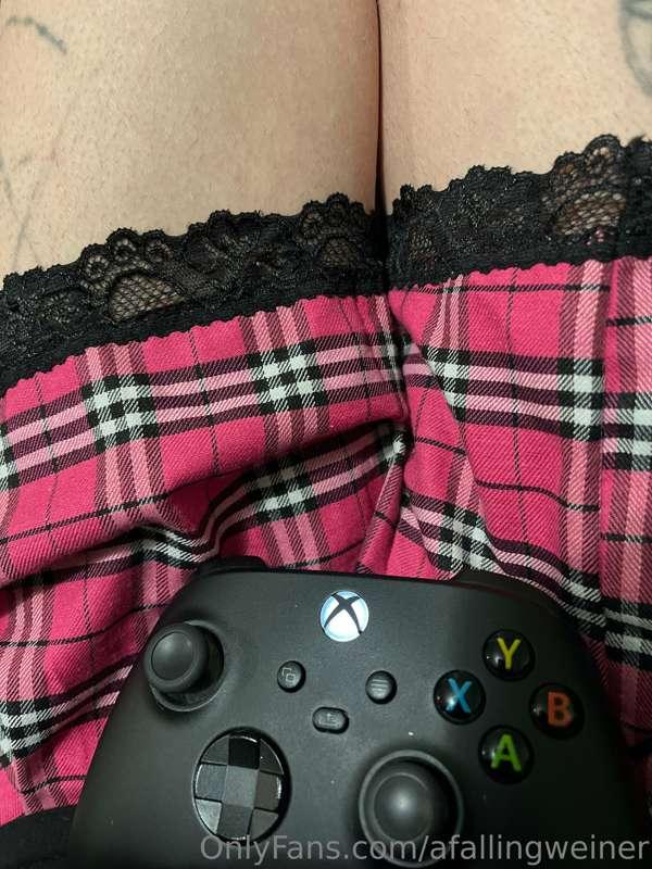 Gaming In my plaid skirt always have to be comfortable