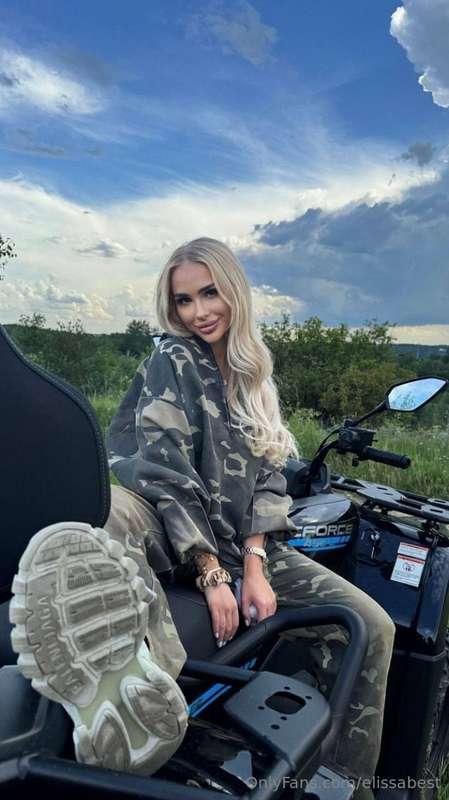 Do you want me to take you for a ride on an ATV? 😈🔥