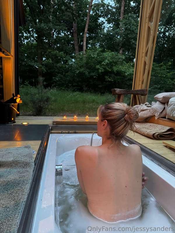 Its not every day I get to be in a hot tub with a view like ..