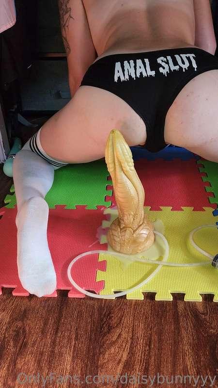 That was a lot of cum! I almost got it all the way in too he..