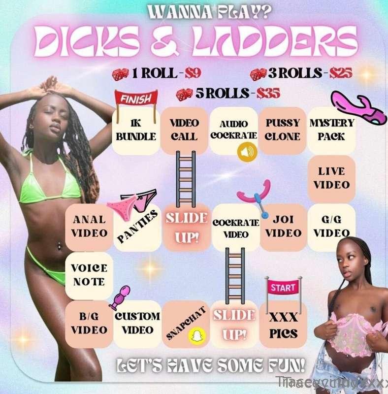 DICKS & LADDERSintroducing a new fun way to win some HOT PRI..