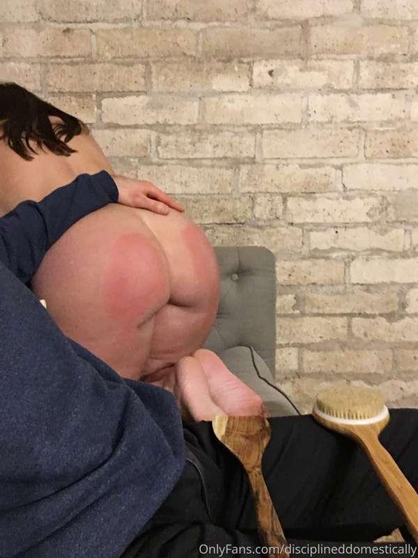 Stripped naked, severely punished over Daddy's knee, and put..