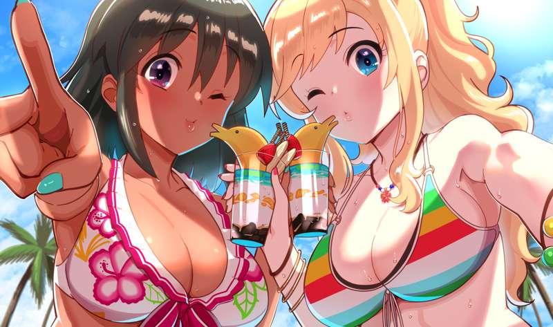 Natalia and Yui in Bikini