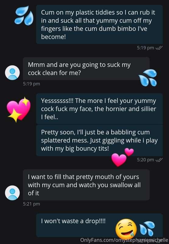 Good conversation with someone on my OnlyFans page! 💕🤤💕