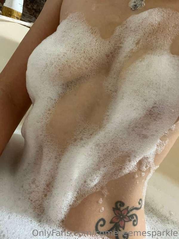I love how the bubbles feels goes down my body.