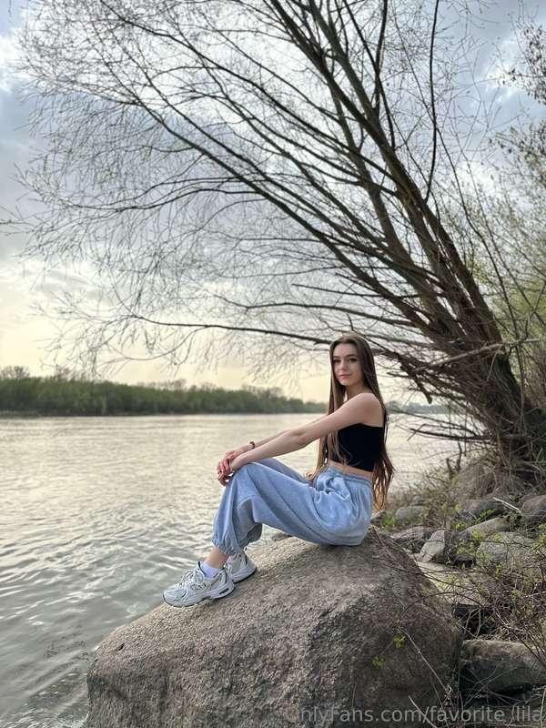 I like to sit by some body of water and think about my own😊