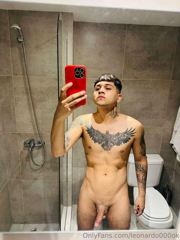 Before entering the shower