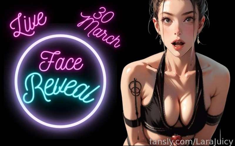 ❗❗𝔽𝔸ℂ𝔼 ℝ𝔼𝕍𝔼𝔸𝕃❗❗

I know you ve been craving to see my sweet face for so long! 

I m making an occasion out of it 😉

💘 LIVE FACE REVEAL 💘 30th of March 💘

💸 SUBSCRIBERS ONLY 💸 Join any of my Tiers to enjoy my Live Squirt Party 💦

More details TBA 💋

