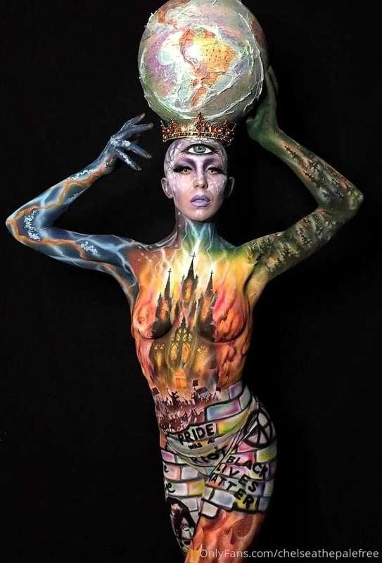 Bodypaint from this week! Won 6th place at the World Bodypai..