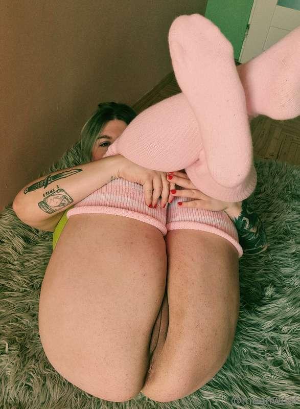 Holding them up for You... ***ready to use Your tongue?***