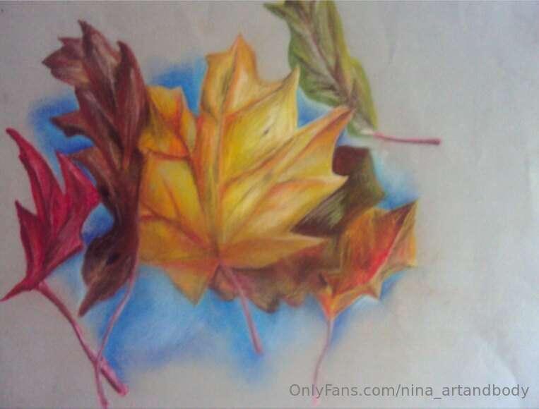 A study I made of some leaves – winter was almost non existe..