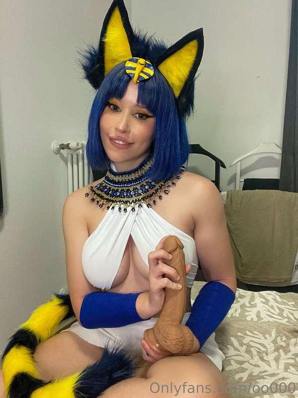 Ankha is playful today
