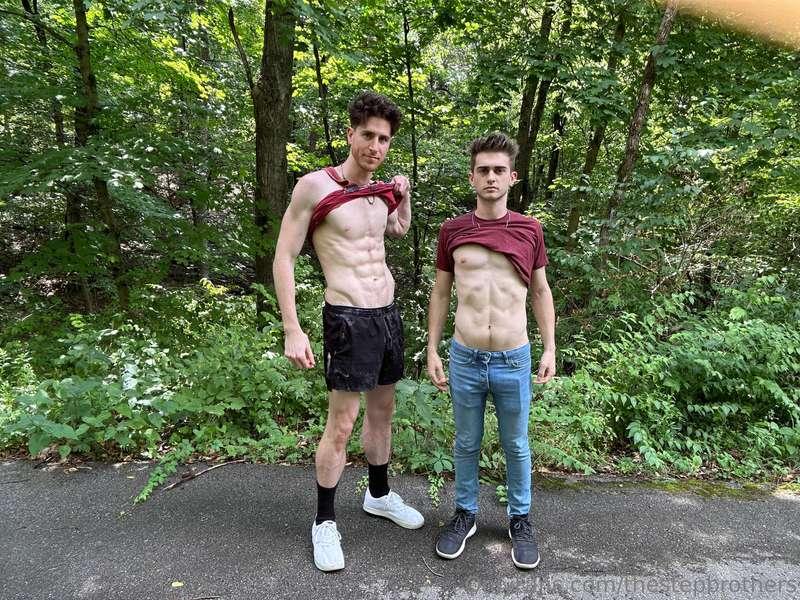 2 wild bros were spotted out in nature 👀  *6 pics*