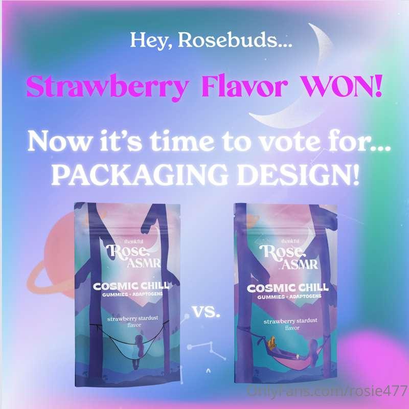 HEY ROSEBUDS!! STRAWBERRY WON!!🍓💕✨🍓💕✨

It’s time to VOTE for..