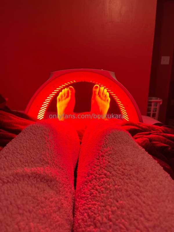 red light treatments on my pretty feet