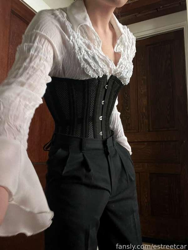 corset, more like corsit on this girlcock 💕