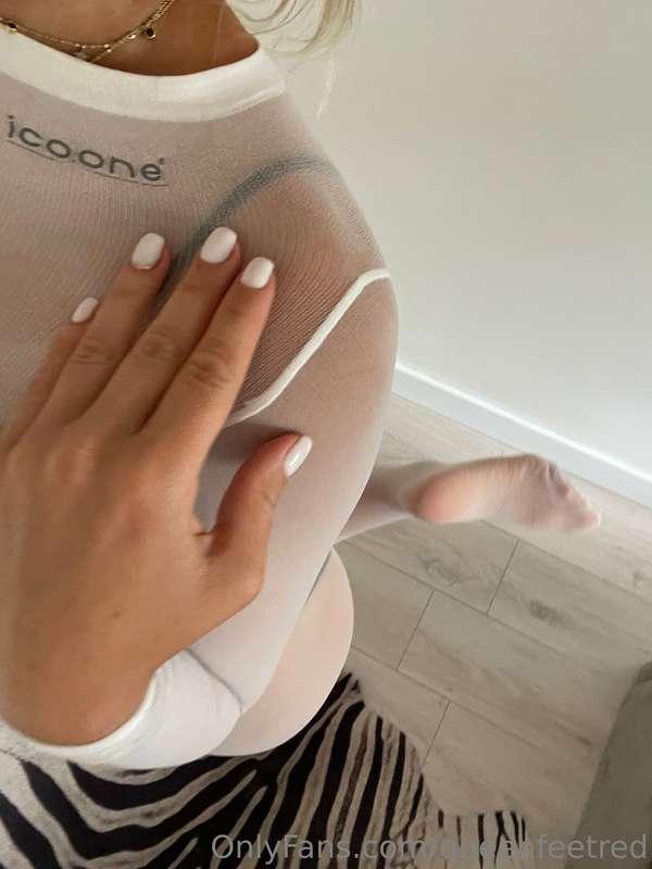 White nylon bodysuit 😈