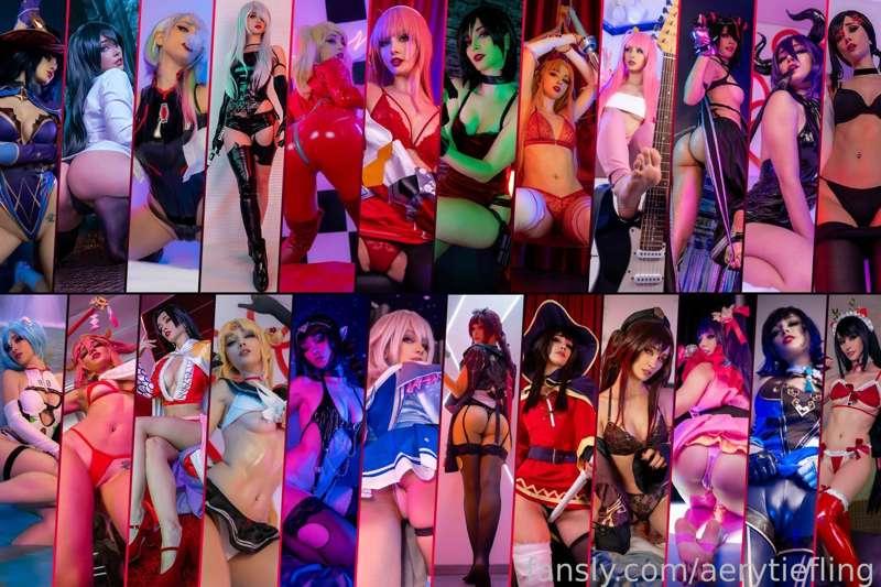 Phew! What a year! ✨
Looking back, there were a lot of red color schemed characters! 🍎
I'm very satisfied with my progress, especially comparing this new lineup with the 2022 one! (what a difference better equipment makes!). 
Thank you everyone for all the amazing support throughout 2023! 💝
🔍What was your favorite cosplay? What would you like to see more of, or to see improved?