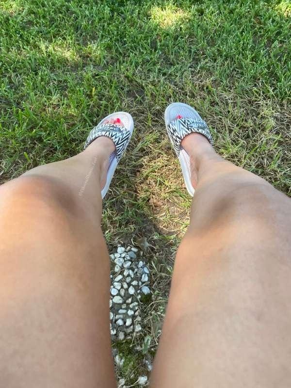 Do you like my slides? I don’t typically wear them but I tho..