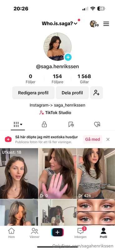 Följ min tiktok! Gilla alla inlägg också!