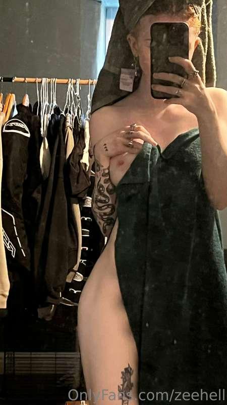 out of the shower 🚿🧼