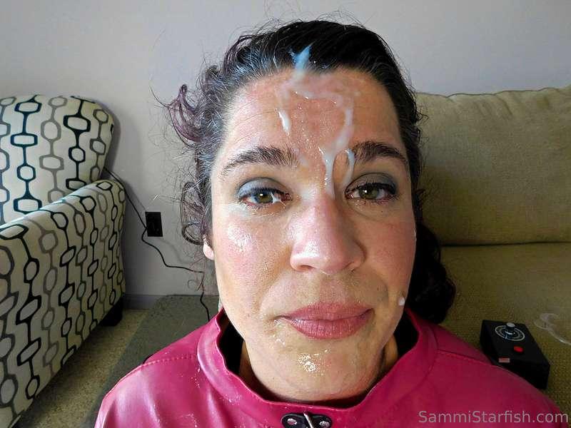 Look at all the #cum all over my middle aged whore face. Gra..