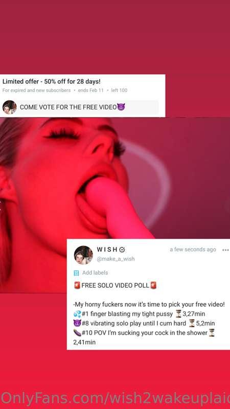 10$ for the next 7days 💸
https://onlyfans.com/make_a_wish