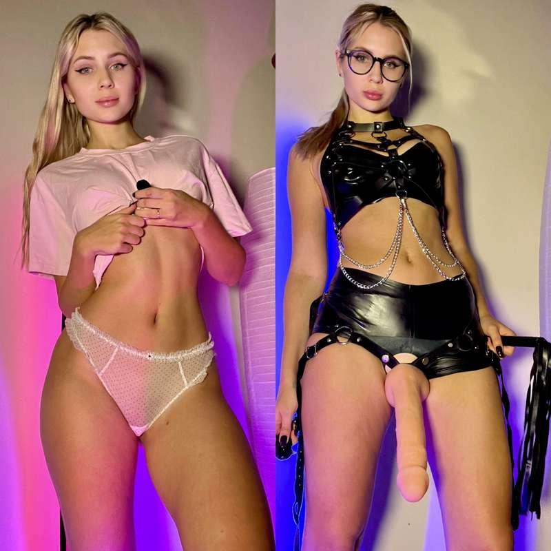 A sweet girl or a strict lady?😍Who do you like better?😏
I believe in having fun one hundred percent, hehe, so don't forget to get your ass ready for me😈😈





#fyp #cute #femdom #ass #lingerie #hot #mistress #boobs #strapon #fetish