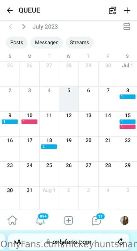 The blue on the calendar shows video releases coming up this..