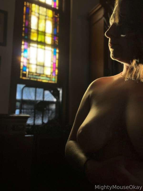 I like to get naked in weird places…like churches. And then ..