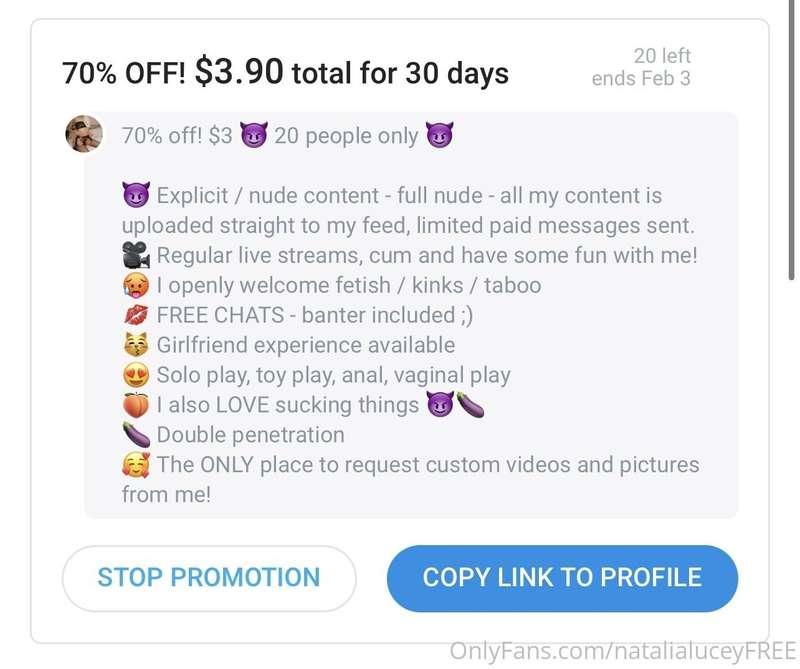20 spaces - last chance to get my paid only fans for $3 for ..
