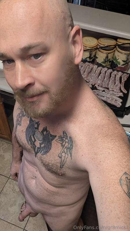 Happy Superbowl day might as well start with naked breakfast..