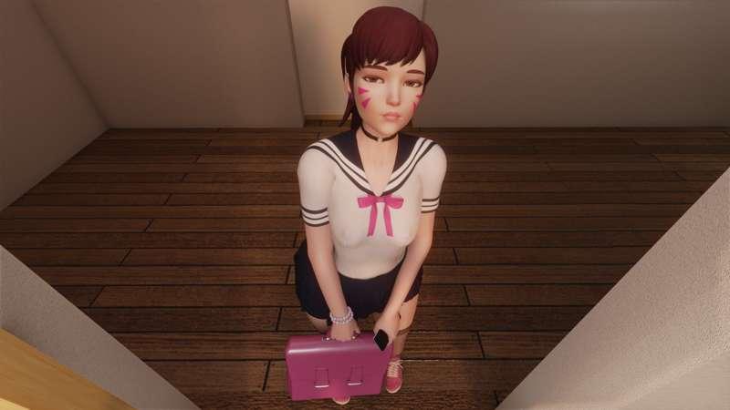 Detention with D.VA  WIP pics (5 preview renders + 3 pose)