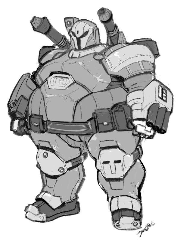 Stronk Female Mando (Sketch)