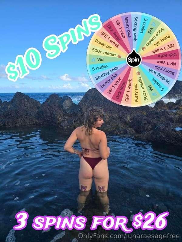 Spin my wheel! Discount for 3 spins! Every spin gets a prize..