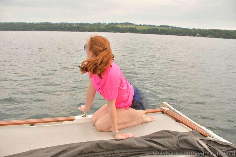 I'm back! And I can't ever stay clothed on a boat.