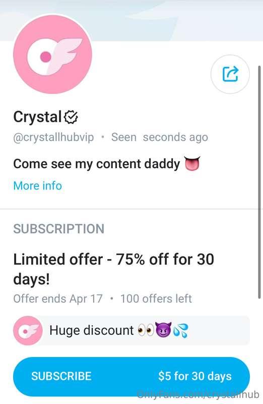 BIGGEST SALE EVER!!! 💦
https://onlyfans.com/crystallhubvip