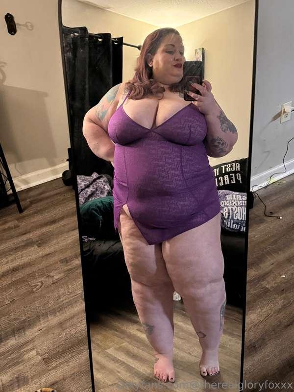 Draped in purple, dripping in temptation 💜😈I could show you ..