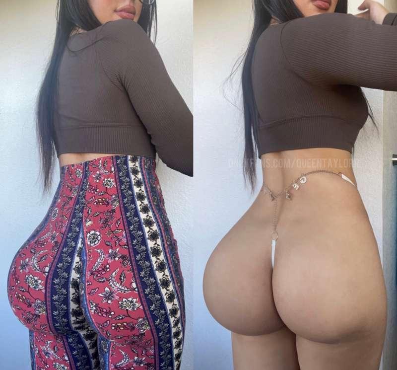 New flare pants on vs off 👅