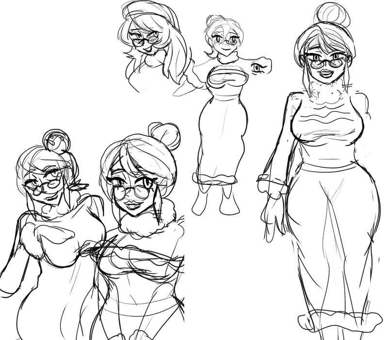 Mr's Claus design [rough sketches]