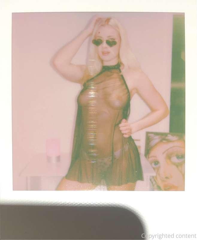 Original grace Lily sexy Polaroid’s. Wearing a mesh black ba..