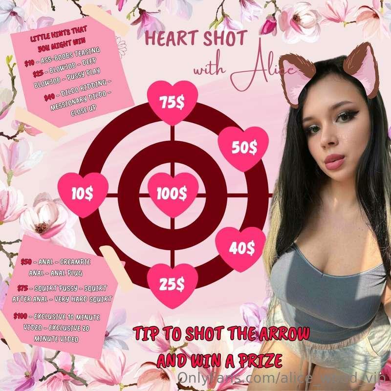💘 HEART SHOT - SHOOT YOUR HEART AND WIN! 💘Today your marksma..