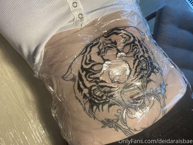 The progress on my tiger tat !!