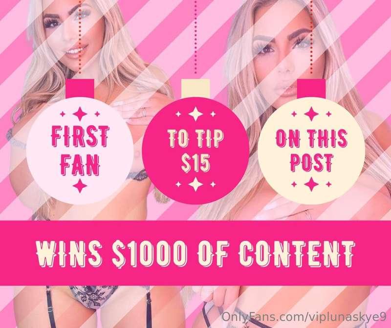 **BE THE FIRST FAN** to get a $1000 bundle for $15! 🎁🎉