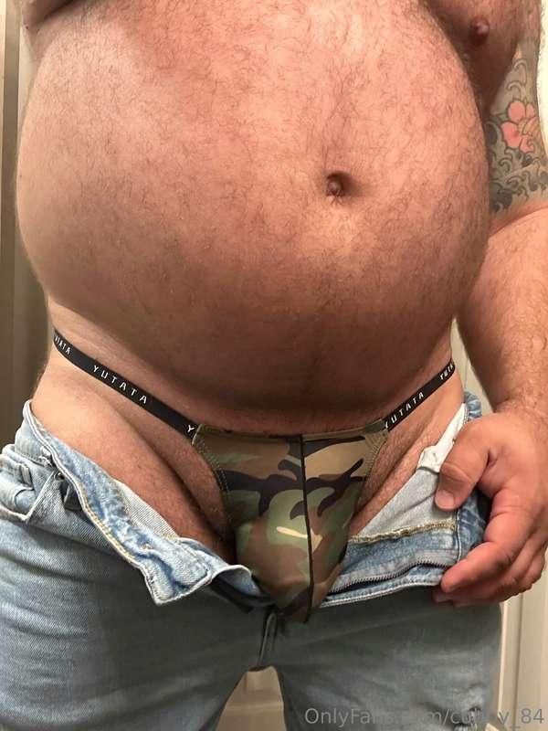 Big bear, tiny undies 😉