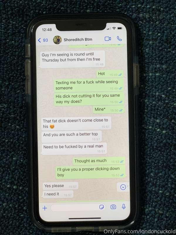 Boyfriend left his phone open while he was in the shower. Ca..
