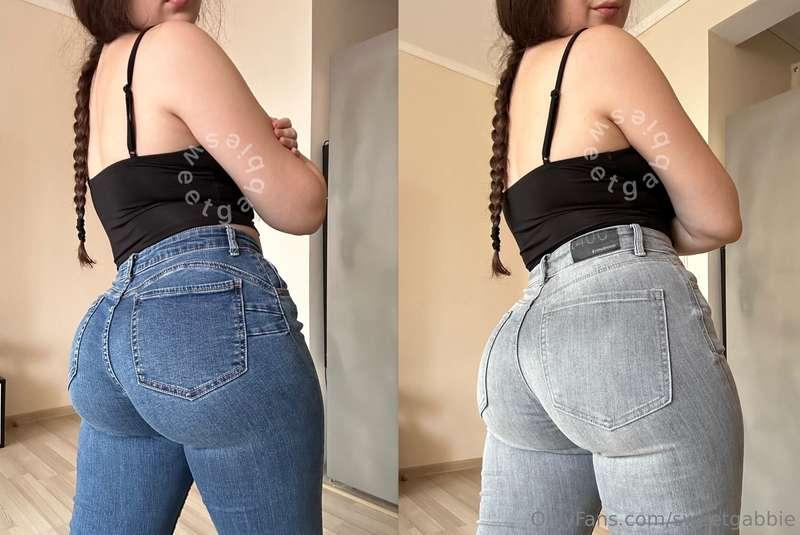 I just can't decide between these two pairs of jeans. Which ..