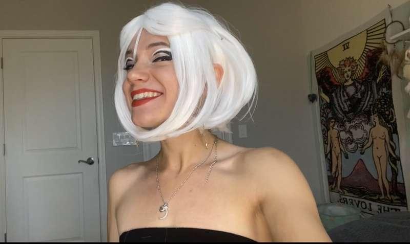 Todays make and wig up of the day 🖤🤍