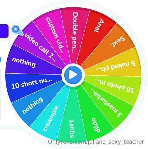 😋 Wheel of fortune!💛

💵 1 spin $5
💵2spin 9 dollars
💵 3spin 1..